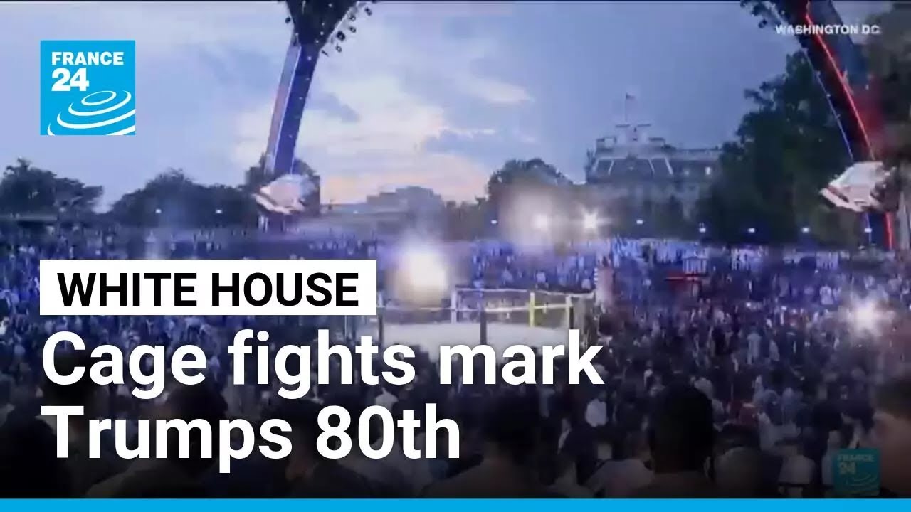 'We're all about America': Trump's birthday marked with cage fighting on the White House lawn