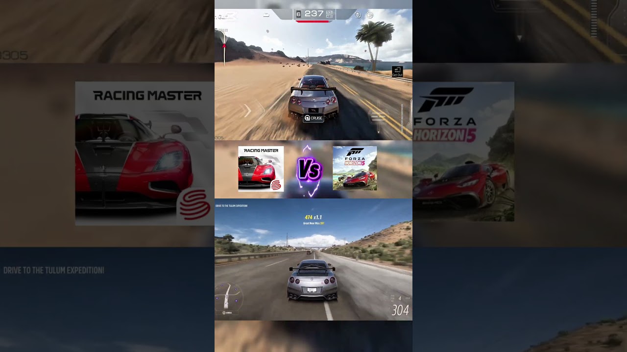 Racing Master GTR vs Forza Horizon GTR  #forzahorizon5 #racingmaster #nissangtr