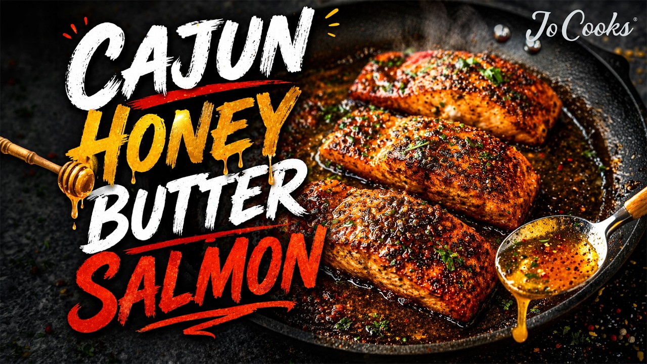 Cajun Honey Butter Salmon | Sweet & Spicy Easy Dinner