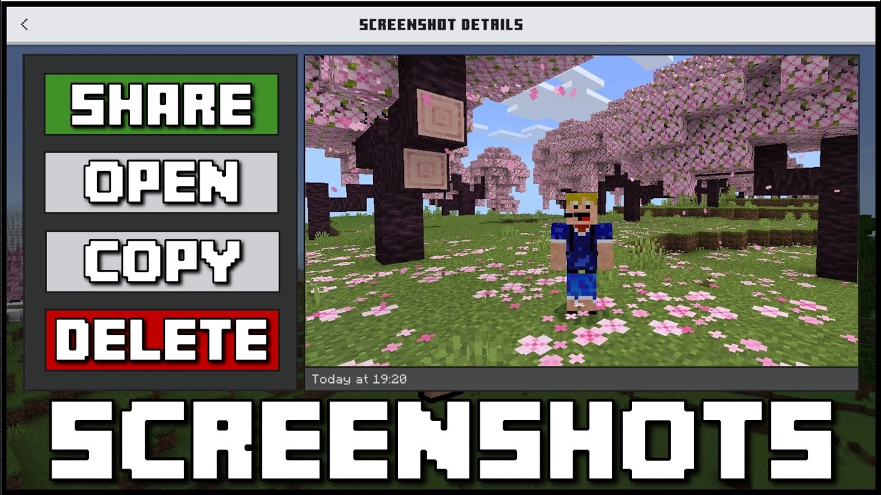 Minecraft Bedrock &mdash; Как делать скриншоты (Mobile/Xbox/PS/Windows/Switch)