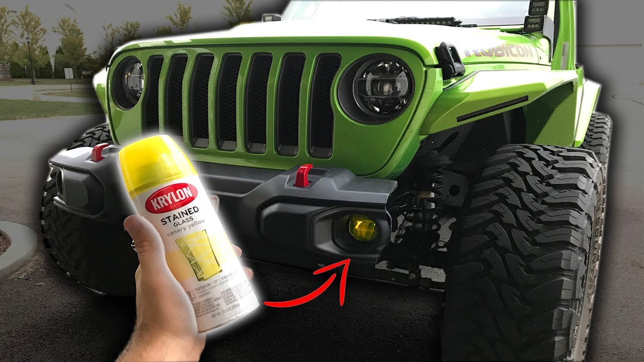 $2 DIY YELLOW FOG LIGHT TINT!!