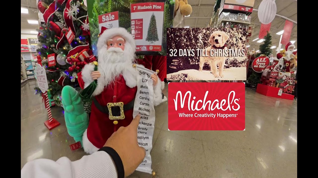 Christmas shopping at Michaels, sales up to 70% off and decorations we haven't seen anywhere else