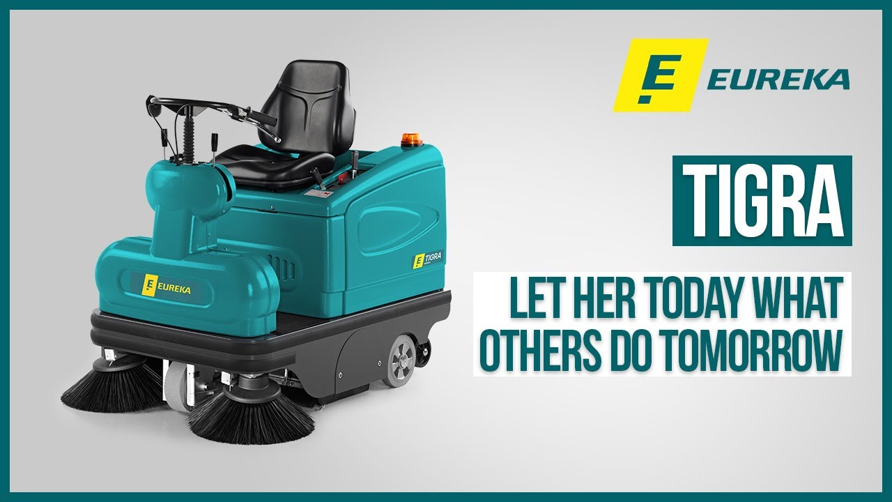 Ride On Vacuum Sweeper TIGRA | Eureka Professional Man On Board Cleaning Machine