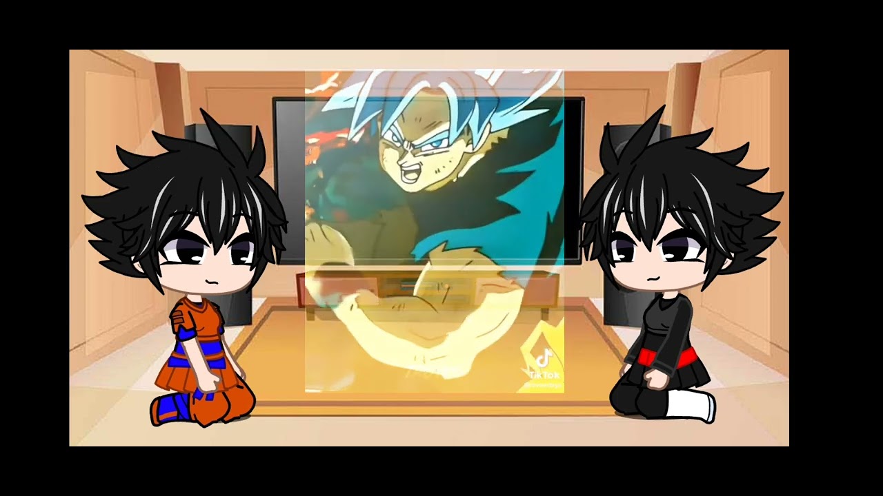 Son goki y Black goki🐉✨ Reaccionan A Son goku y A Black goku 🟠 ⚫-Gacha club💙