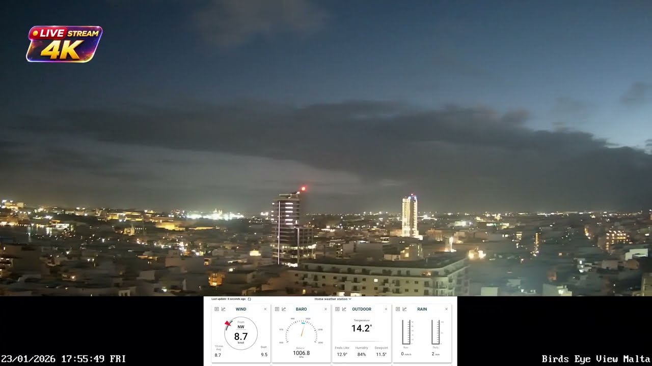 🔴Malta Live Stream in 4K UHD 24/7 + Chill Out Music Vibes