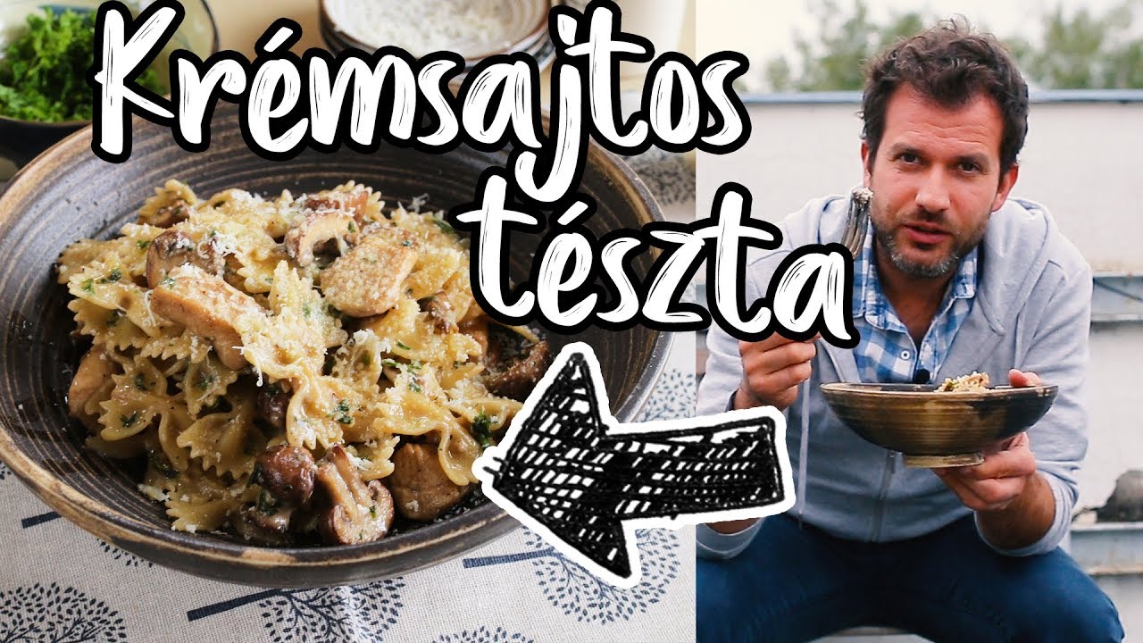 Krémsajtos tészta csirkével