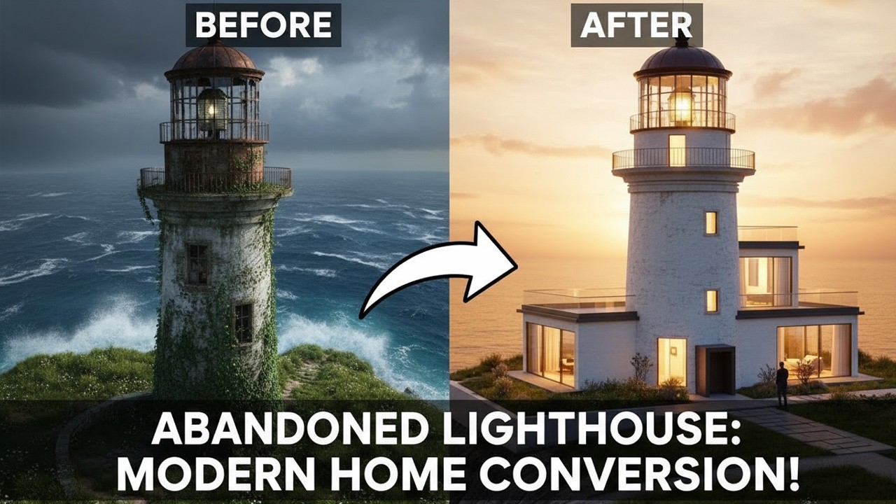 I Turned an Abandoned Lighthouse Into a Luxury Dream Home | Alone Silent Survival ASMR
