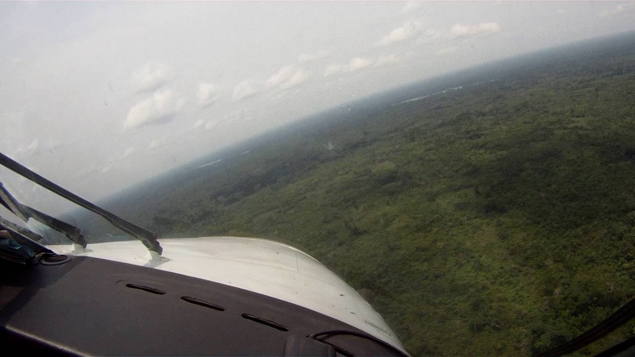 Bush landing with the King Air 350 Basankusu