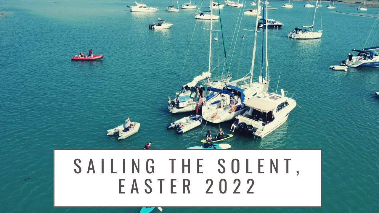 Sailing Easter Weekend in the Western Solent, Drone footage