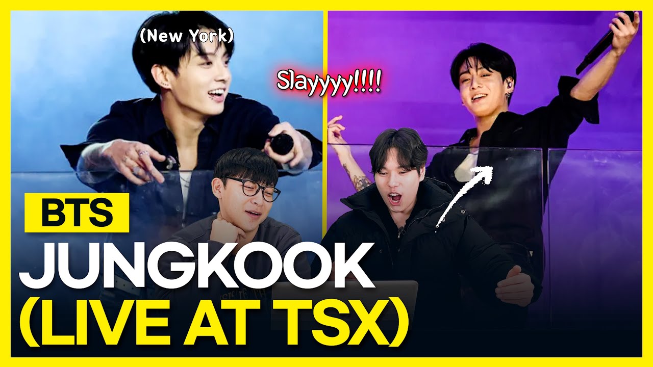 BTS Jung Kook Live at TSX, Times Square KOREAN REACTION 😮😱
