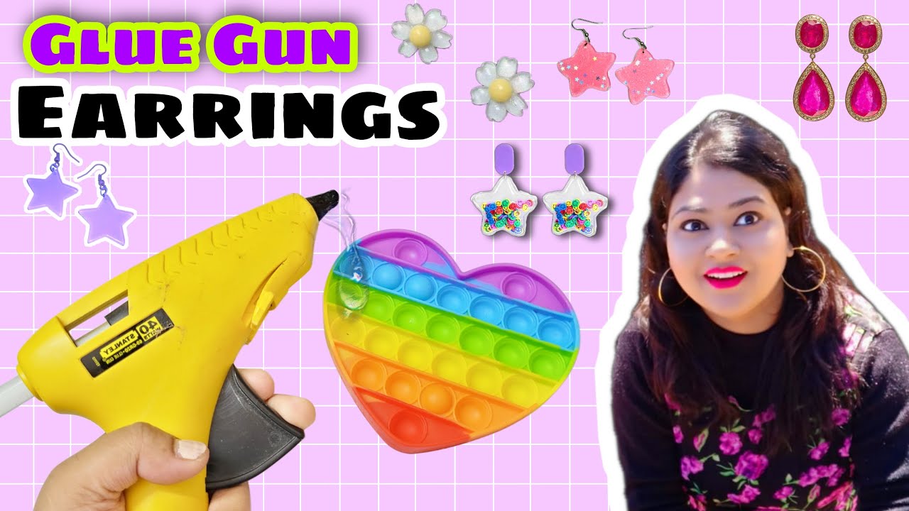 Wow 😍Earrings Making at Home Using Hot Glue Gun | Very Easy 💃Super Cool Idea 😎