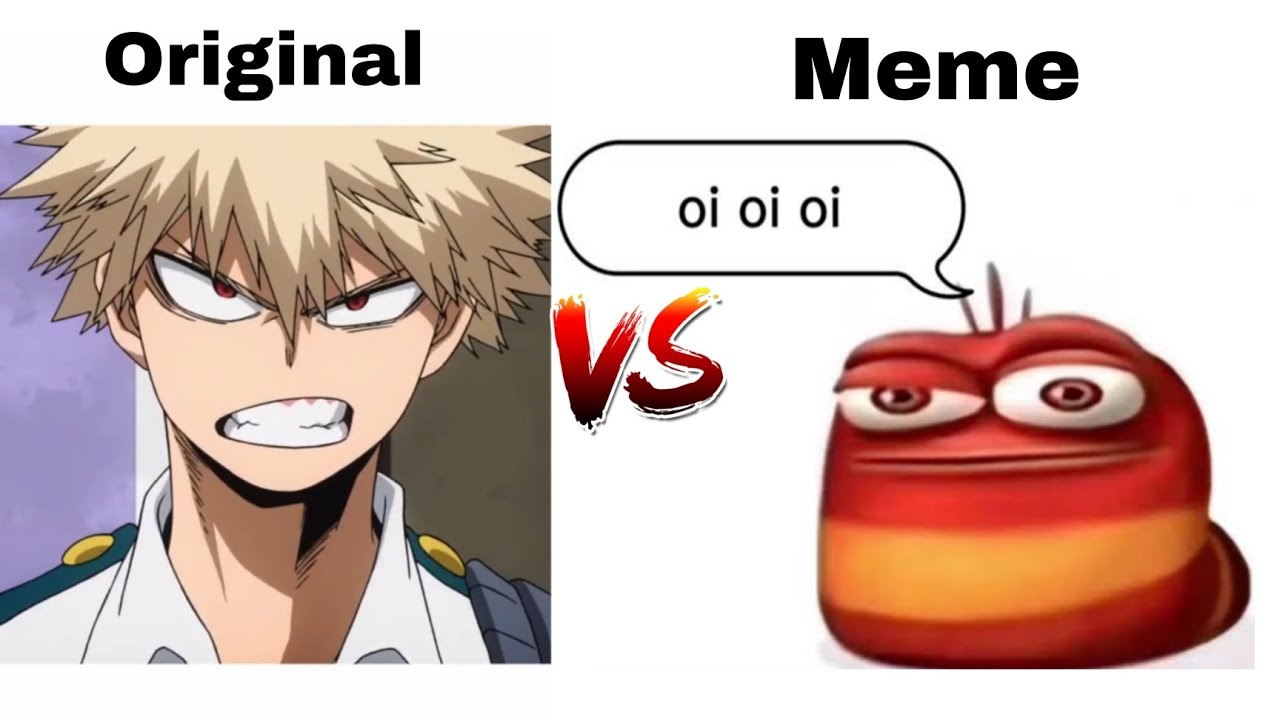Oi oi oi red larva (meme vs original)