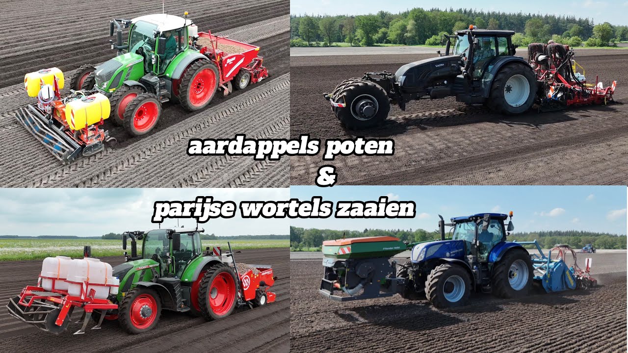 voorjaars drukte bij Eleveld agro, cultiveren, spitten, aardappels poten en parijse wortels zaaien!