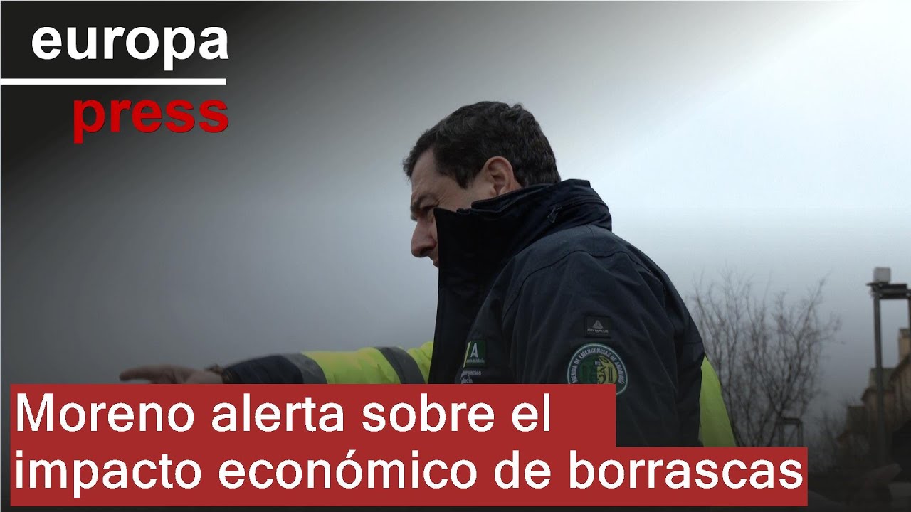 Moreno advierte del impacto económico de borrascas y llama a administraciones a meter el hombro