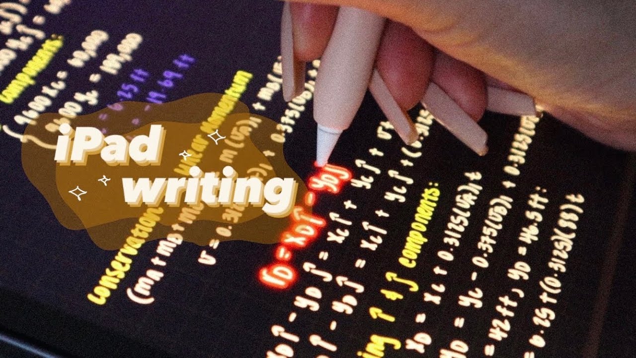 ASMR iPad writing *satisfying* | engineering notetaking