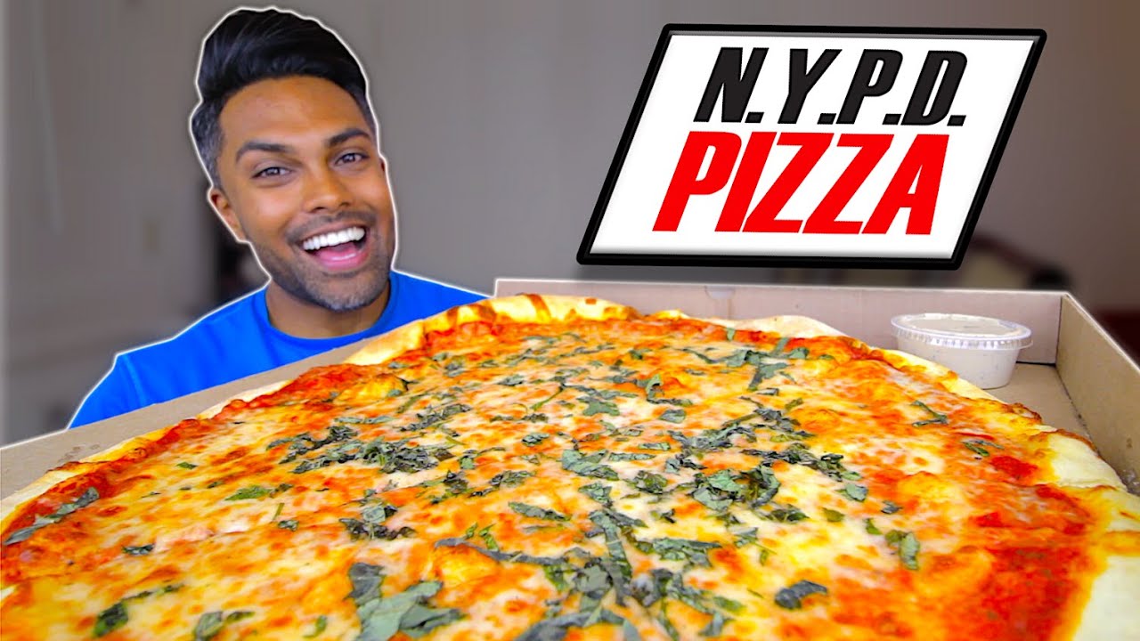 MASSIVE NEW YORK CHEESE PIZZA | MUKBANG