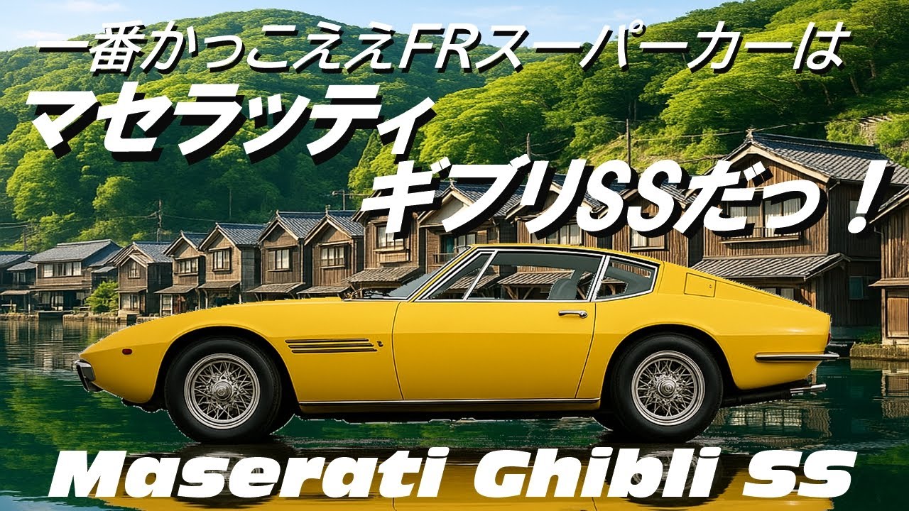 ミウラよりBBよりもギブリの方がかっこいい！マセラティが元気だった黄金時代のボーラ、欄干付きメラク、テールライトは使いまわし。デトマソだってパンテーラ！。#マセラティギブリss,#ボーラ,#メラク,