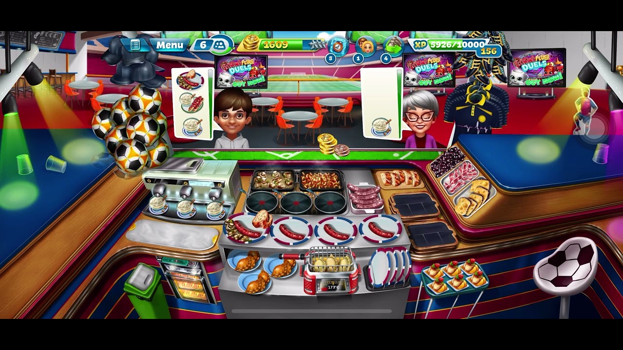Cooking Fever - Sports Bar Level 40 (Fully Upgraded Kitchen)