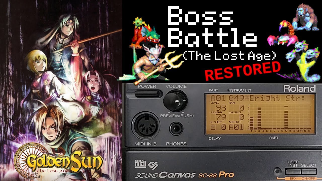 Boss Battle (Restored - Roland SC-88) - Golden Sun The Lost Age