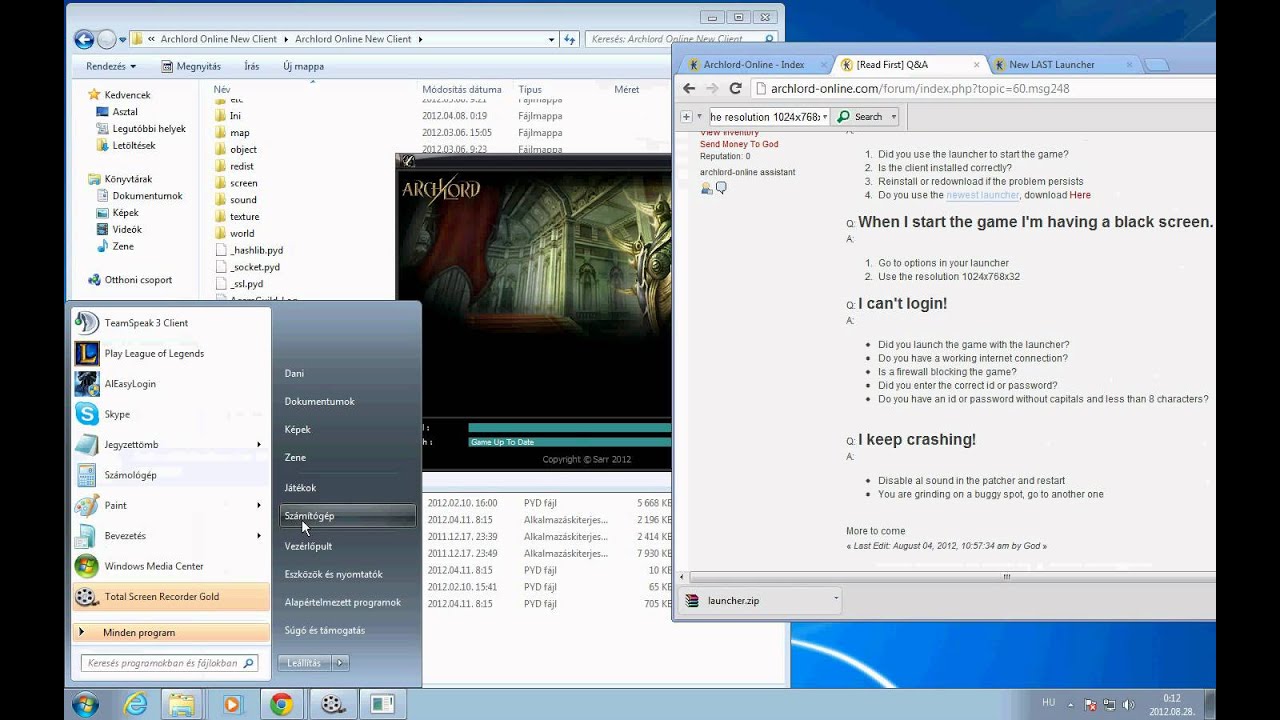 Archlord-online private server starting problem://