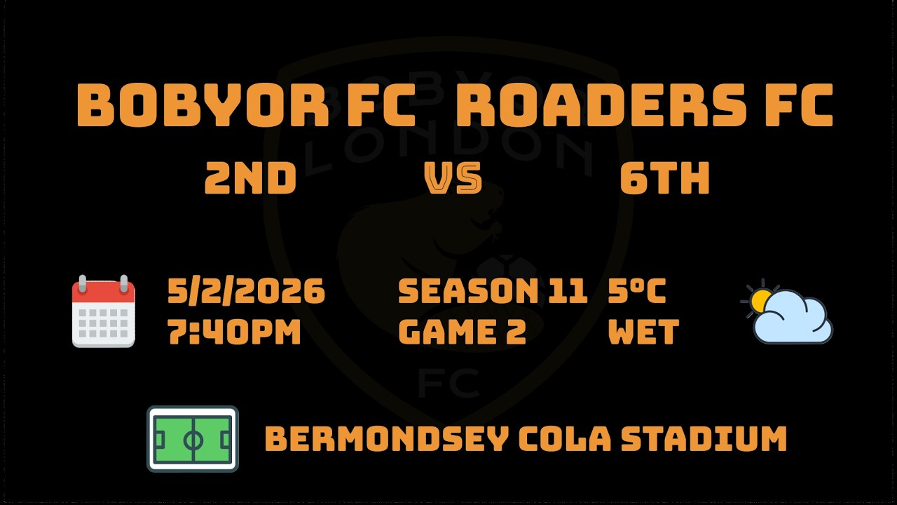 FC Bobyor vs Roaders FC (3-3), 5/2/2026, Bermondsey COLA, HIGHLIGHTS