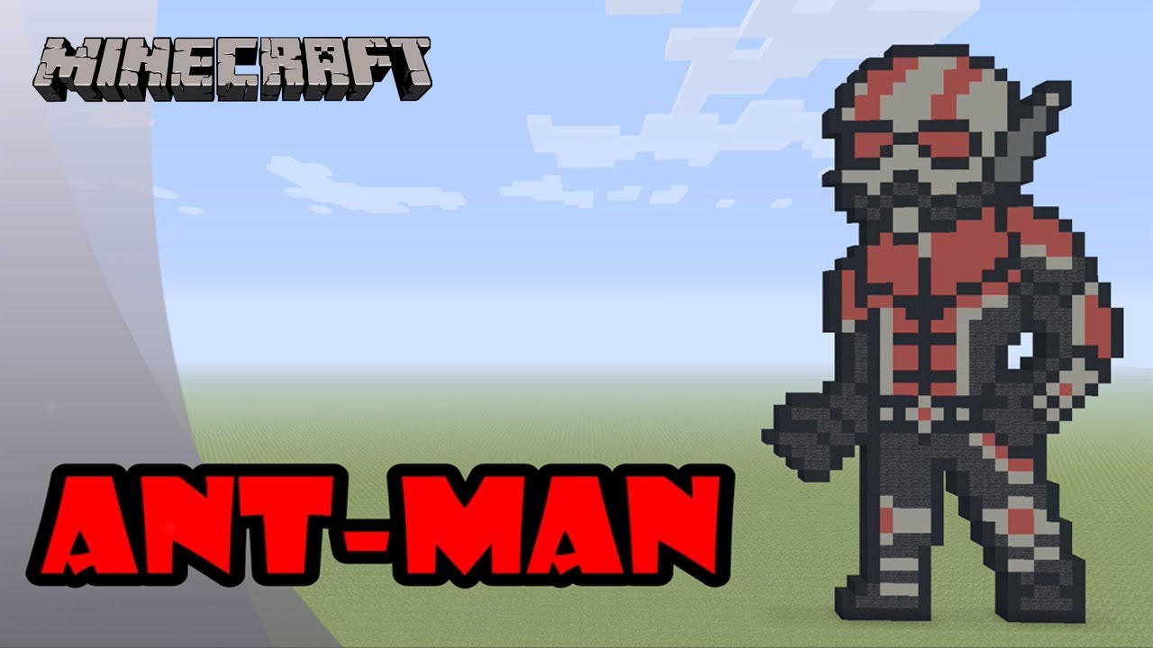 Minecraft: Учебник и демонстрация пиксельной графики: Человек-муравей (Человек-муравей и Оса)