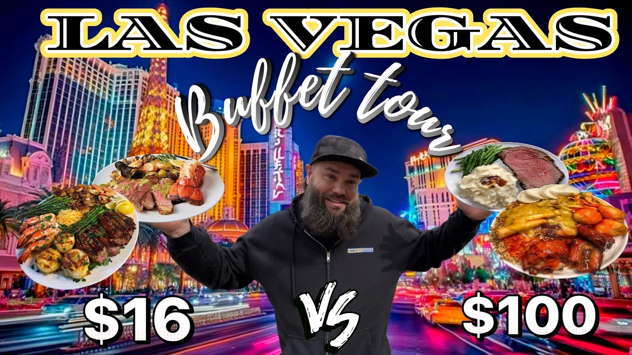 Trying the Cheapest and Most EXPENSIVE VEGAS Buffets