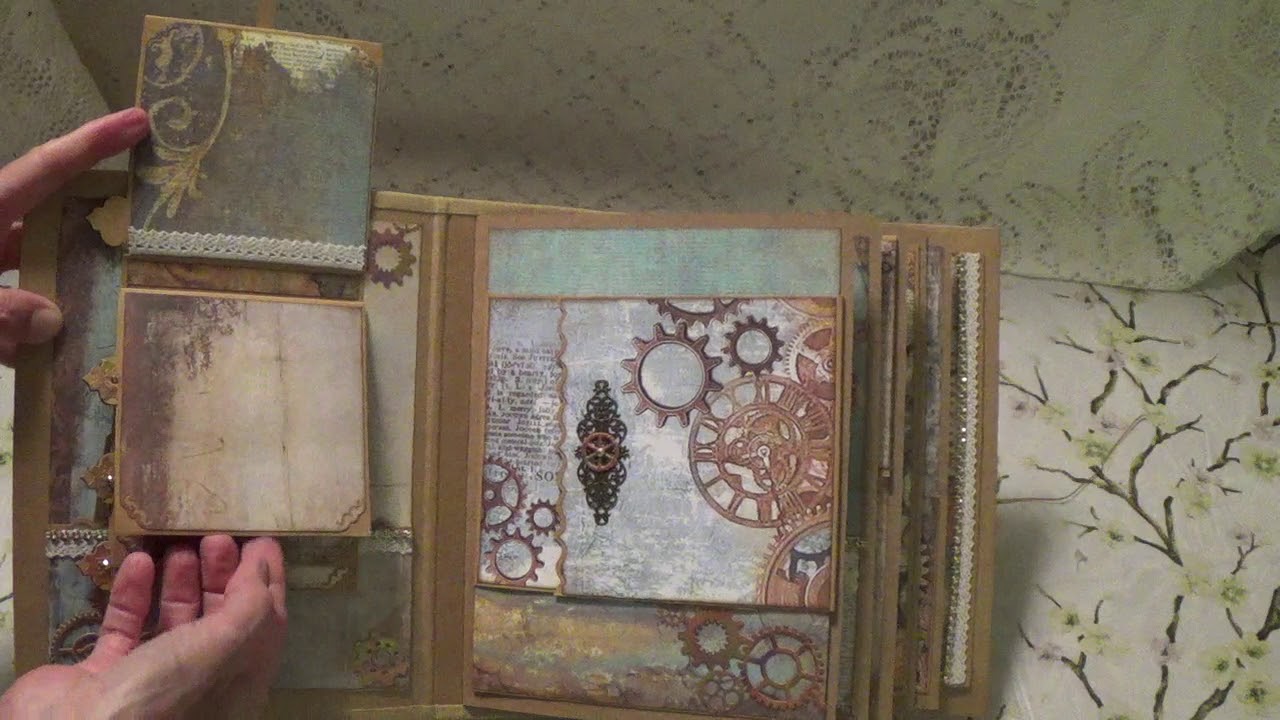 Project Share: Steampunk Mini Album (Stamperia: Clockwise and Time is an Illusion)