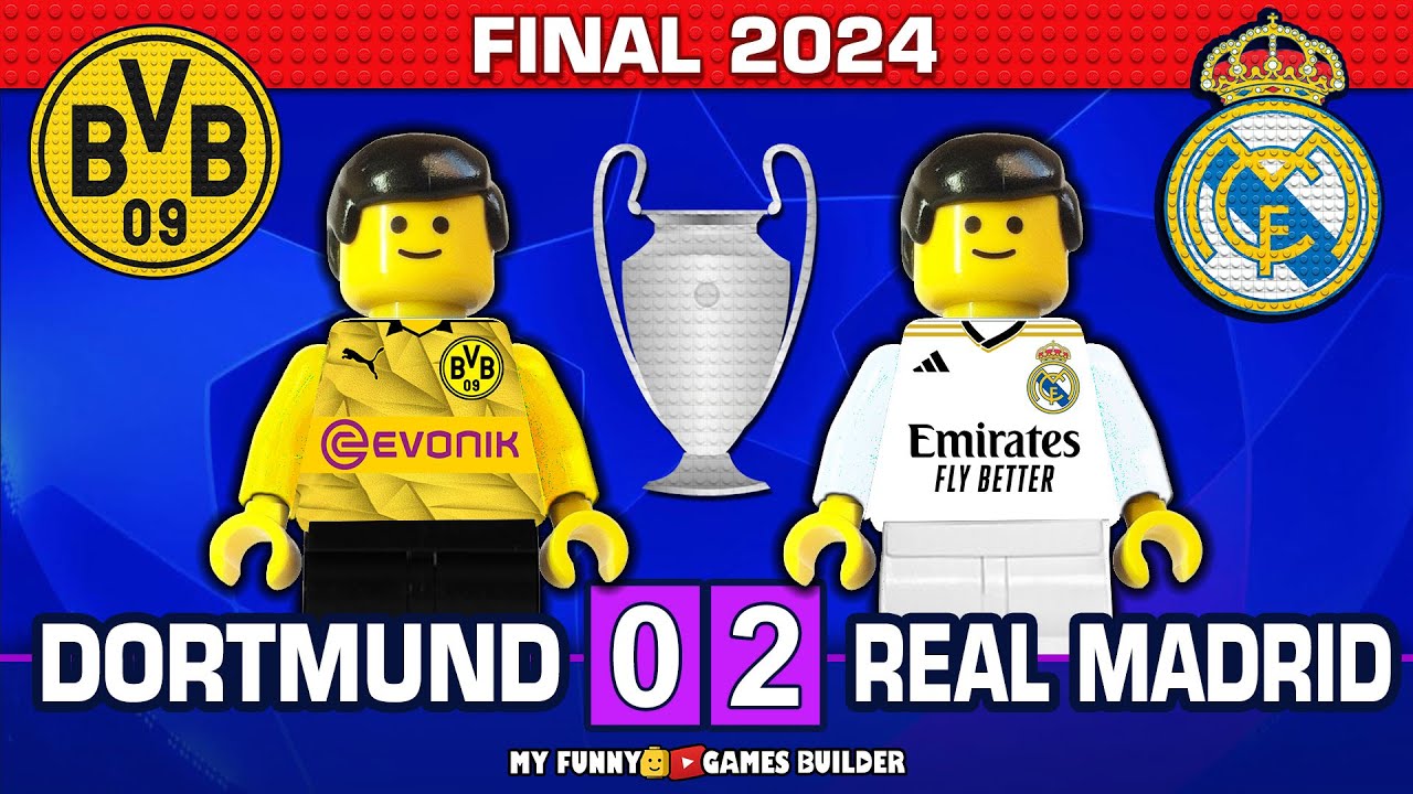 Champions League Final 2024 &bull; Borussia Dortmund vs Real Madrid 0-2 🏆 Goals Highlights Lego Football