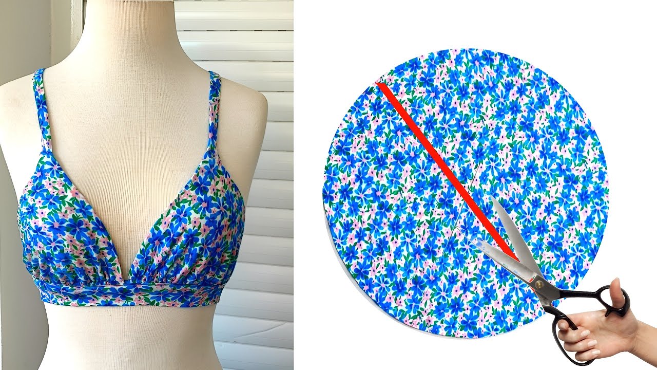 Very easy BRA sewing in all sizes with a circel/no pattern/diy bra/Sewing tips and tricks