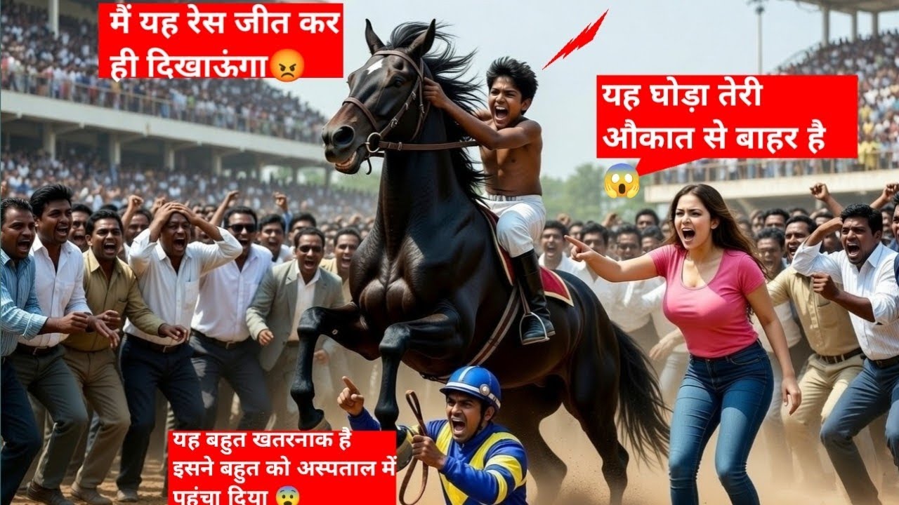 “जिस घोड़े ने आज तक किसी को अपने ऊपर बैठने नहीं दिया उसी पर 12 साल का गरीब लड़का बैठ गया आगे जो हुआ😱