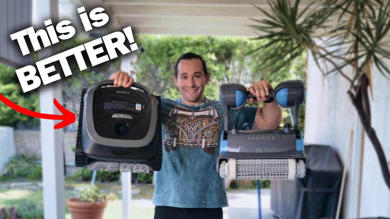 Epic Robotic Pool Cleaner Battle! - BeatBot AquaSense Vs. Dolphin Premier