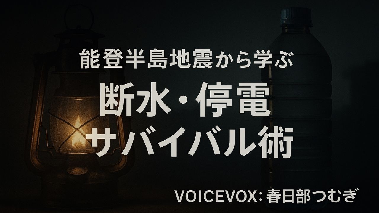 能登半島地震から学ぶ 断水・停電サバイバル術