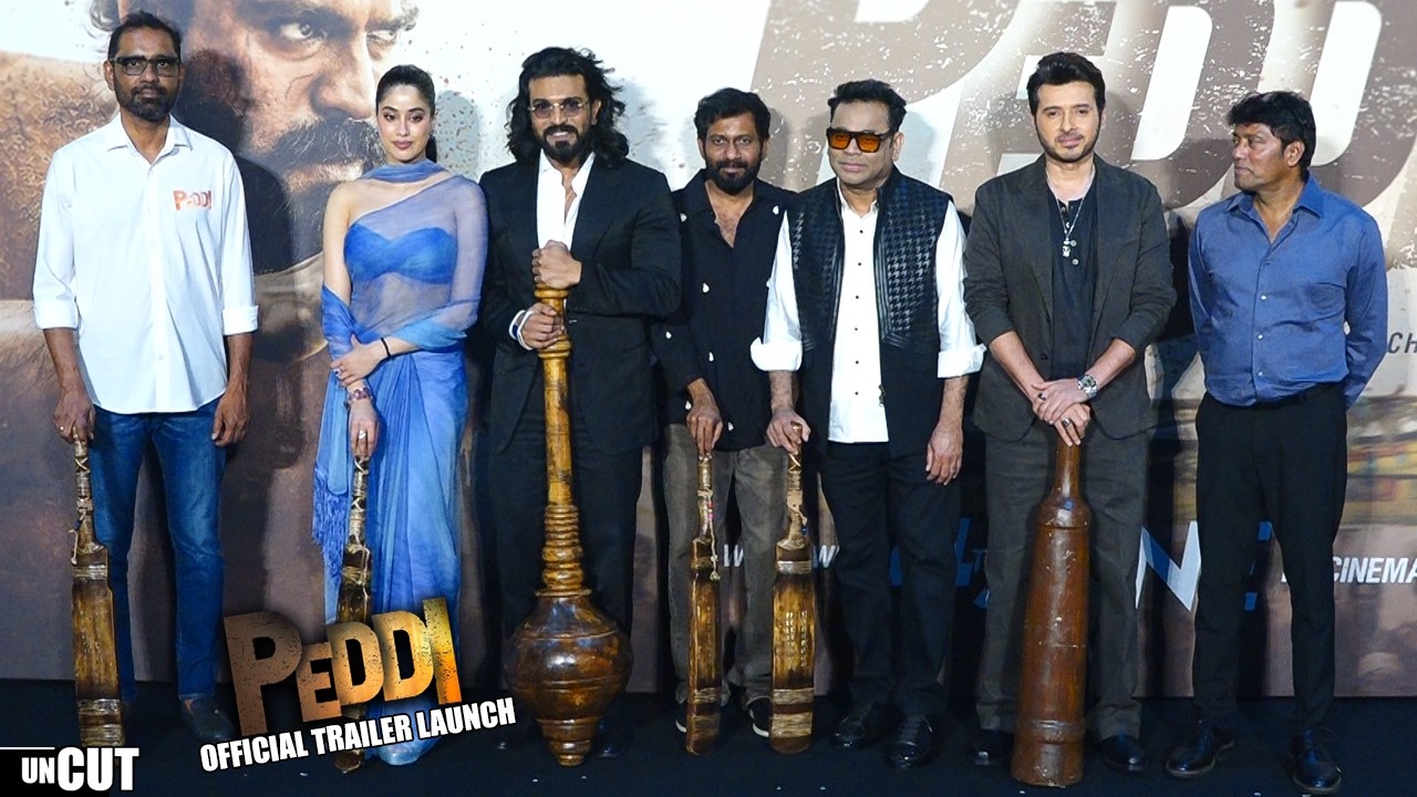 UNCUT | Peddi Official Trailer Launch (Hindi) | Ram Charan, Janhvi Kapoor,A R Rahman,Buchi Babu Sana