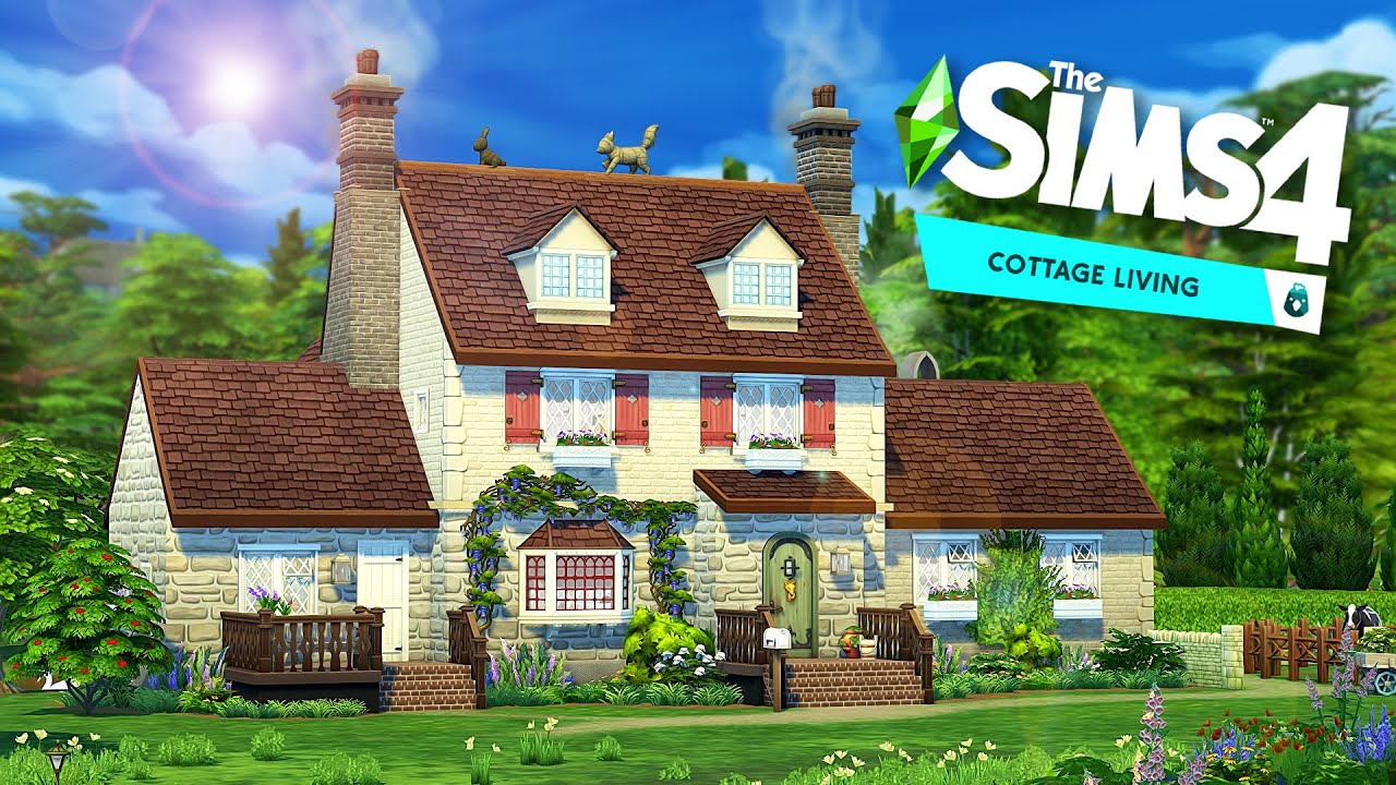 BIG COTTAGE LIVING FAMILY HOME 🌺🌲 | The Sims 4 Speed Build