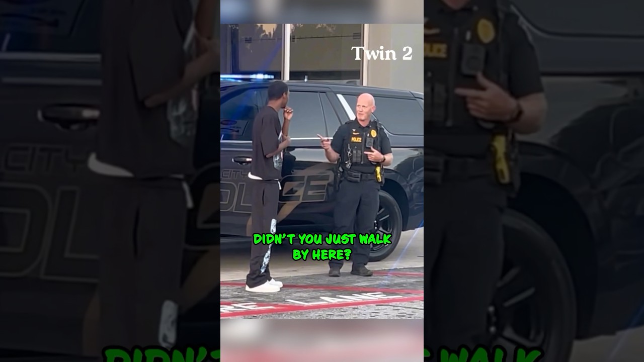 Identical Twins Prank Cop - Funny Police Moment 😂 #shorts