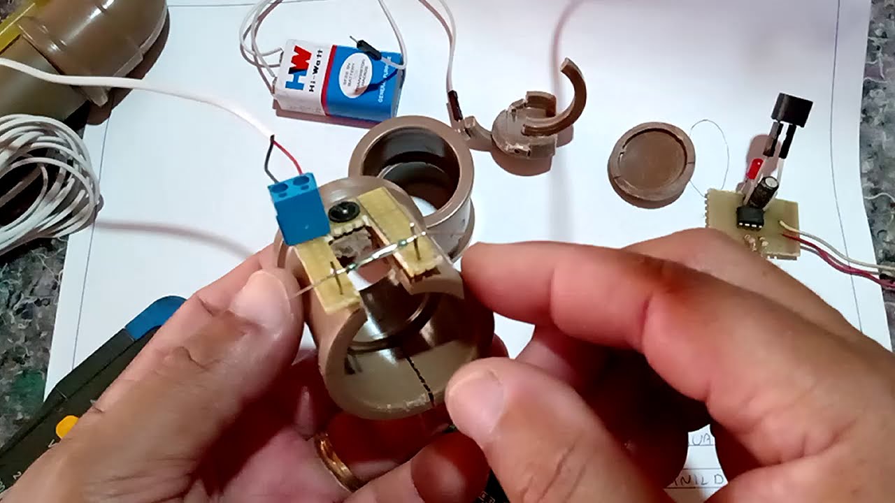 Sensor eletr&ocirc;nico que detectar fluxo de &aacute;gua por contato f&aacute;cil de fazer parte-01