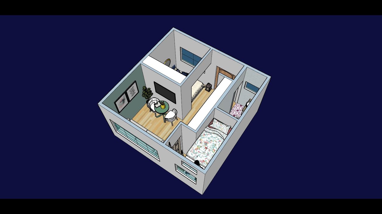 CASA 5X5 CON 2 HABITACIONES