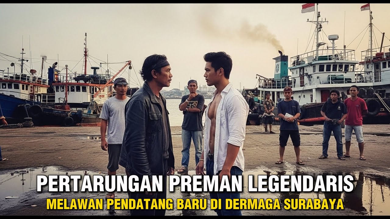 VIRAL!!! PERTARUNGAN PREMAN LEGENDARIS DAN PENDATANG BARU DI DERMAGA SURABAYA - KISAH VIRAL