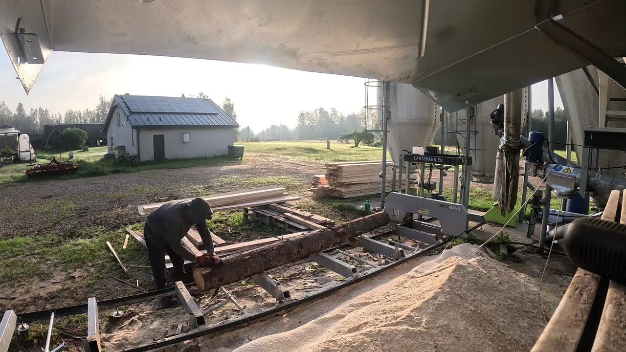 Satisfying Sunrise Sawmill – Logs to Lumber Timelapse