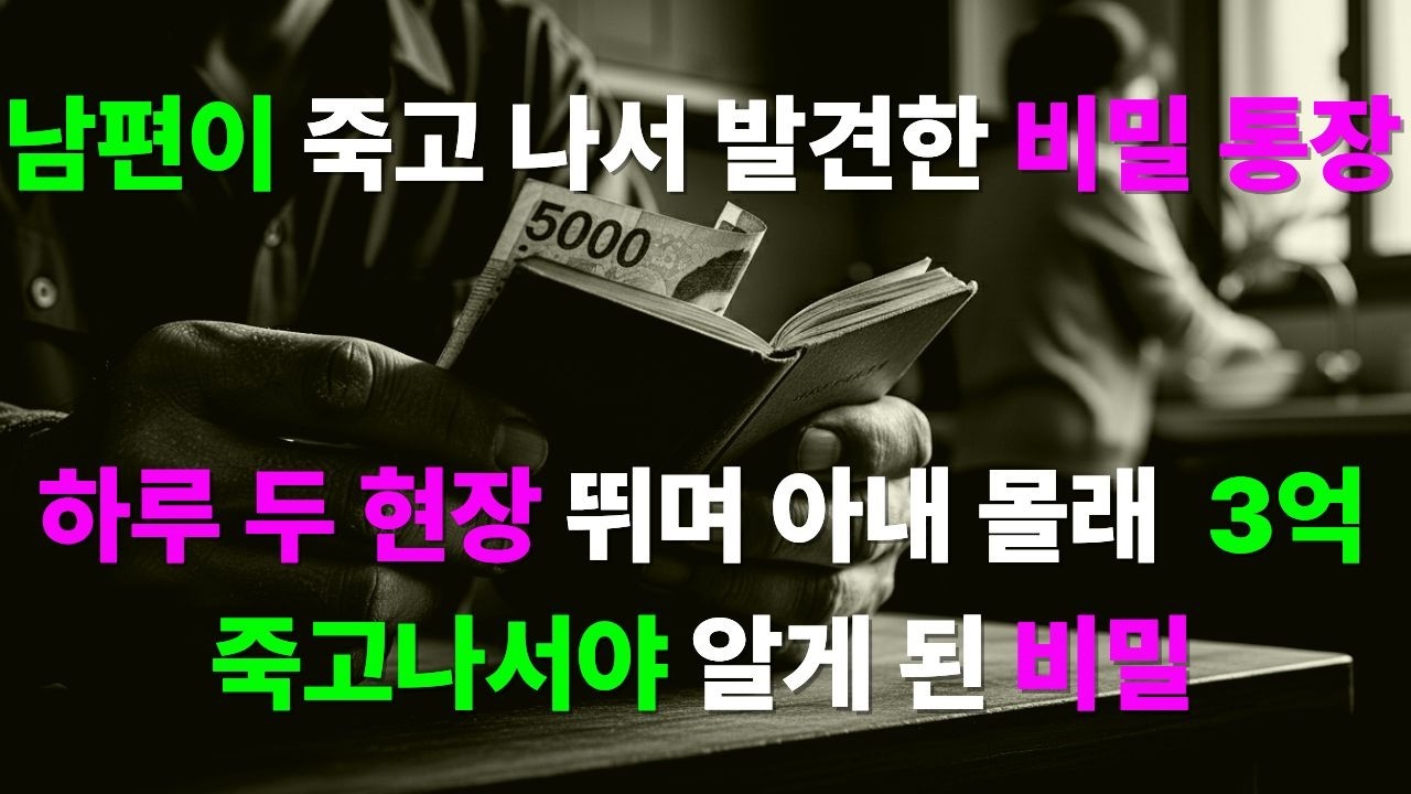 남편이 죽고나서 발견한 비밀통장