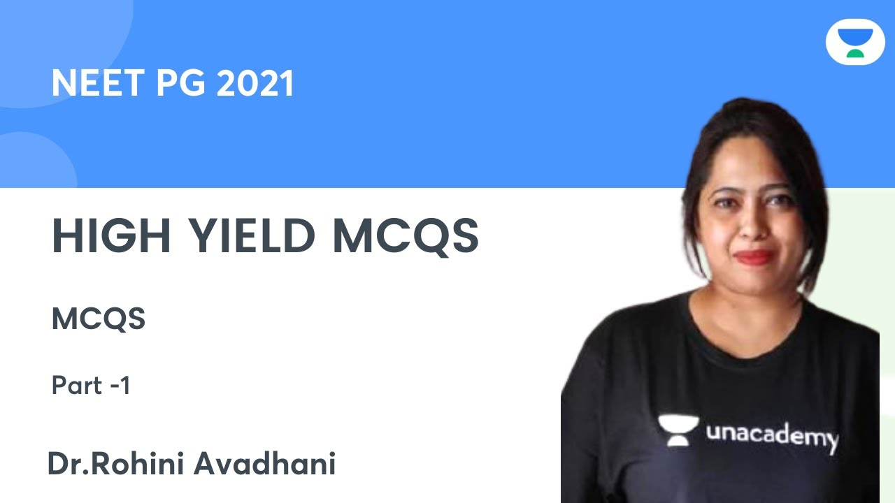 HIGH YIELD MCQS | NEETPG'21 | Anatomy | Let's Crack NEET PG | Dr.Rohini Avadhani