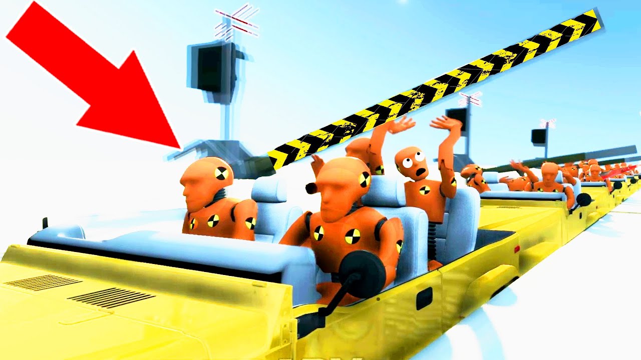 Impossible Roller Coaster Crashes #6 - BeamNG Drive | CrashTherapy