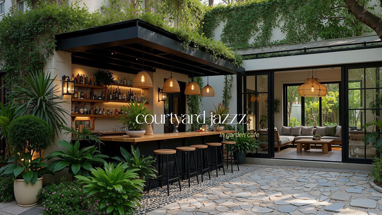Courtyard Lounge Jazz | Smooth Garden Jazz & Soft Piano for Studying, Working and Unwinding