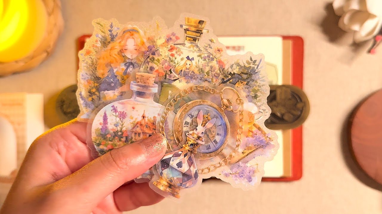 ASMR 🧝🏻‍♀️이상한 나라의 엘리스 다이어리 꾸미기 Journaling scrapbooking Collage / Vintage stationery / 다꾸 / コラージュ