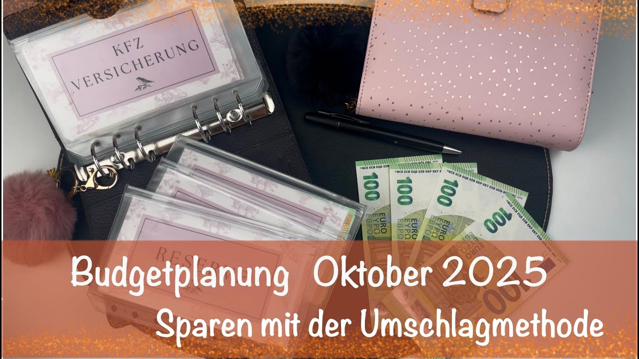 Budgetplanung Oktober 2025 🍁 🎃 Sparen mit der Umschlagmethode