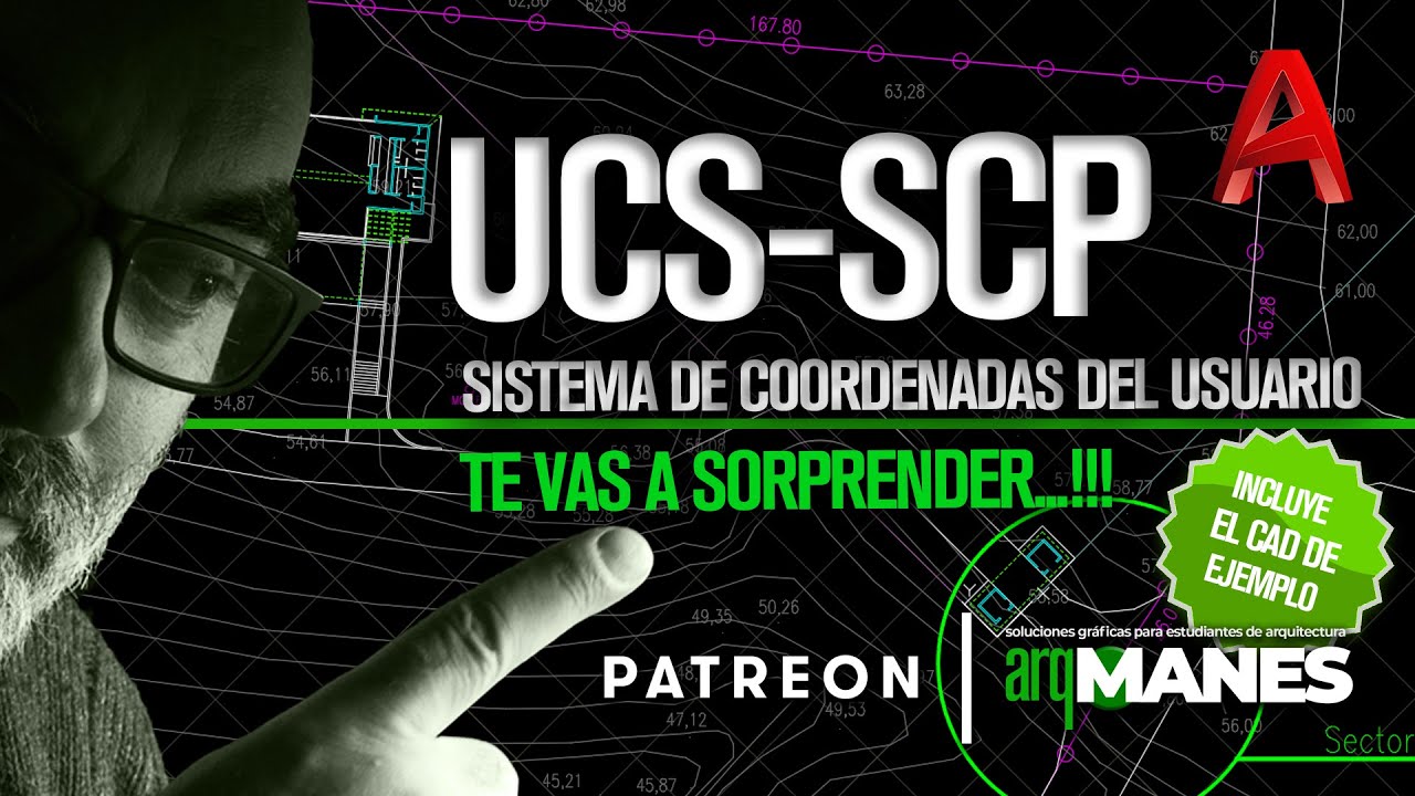 AutoCAD UCS | SCP | sistema de coordenadas  | absolutas relativas y polares | rotar y definir