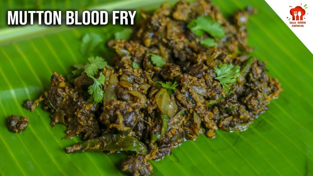 Mutton Blood Fry in Tamil / Goat blood Poriyal / Mutton Recipes in Tamil / Ratha Poriyal