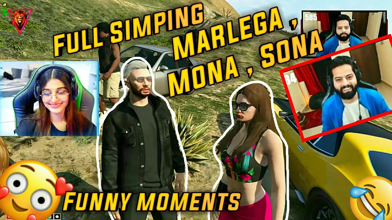 Marlega Full Simping Marlega and Mona ,Sona badshah Funny Moments|GTA 5 Highlights@RakaZoneGaming