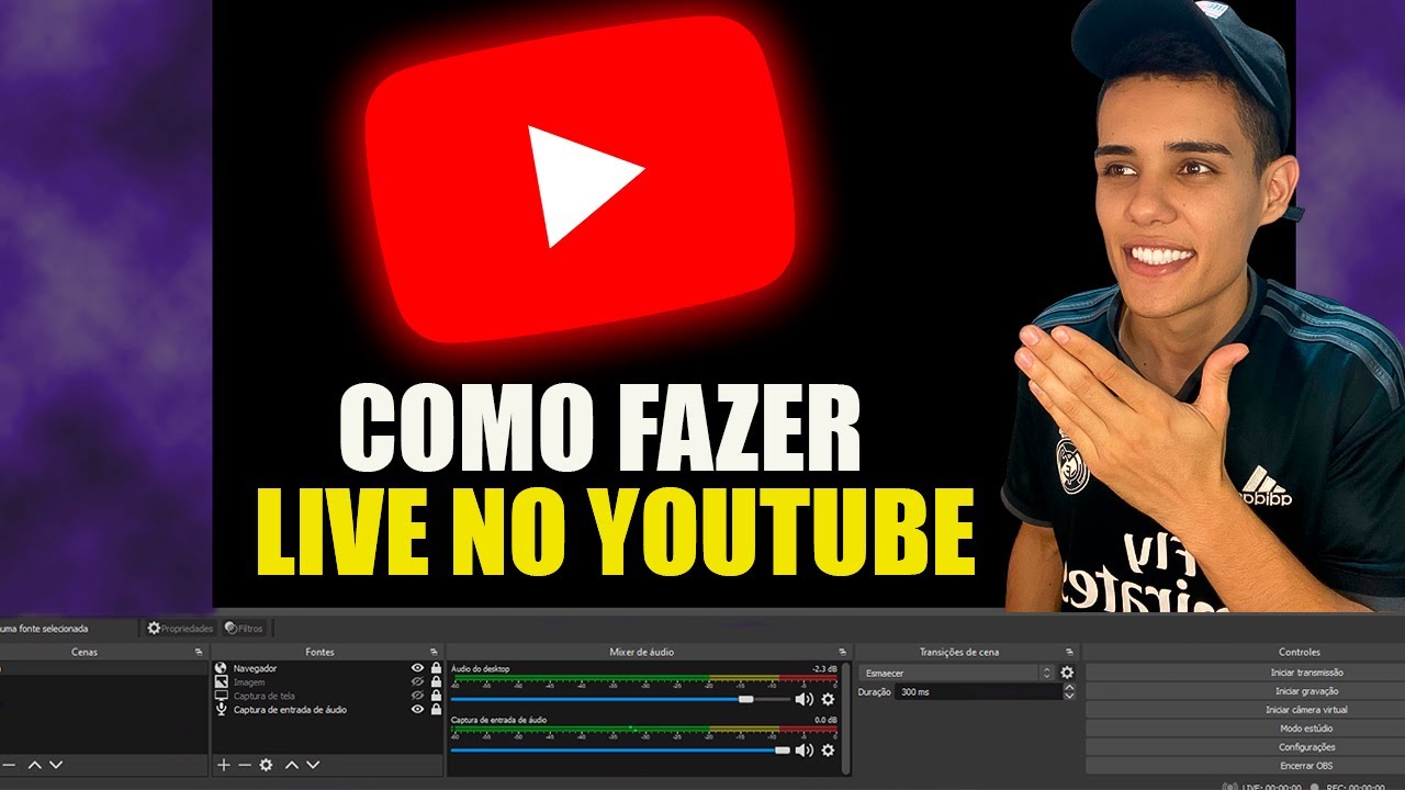 COMO FAZER LIVE NO YOUTUBE PELO COMPUTADOR NO OBS STUDIO EM 2024!